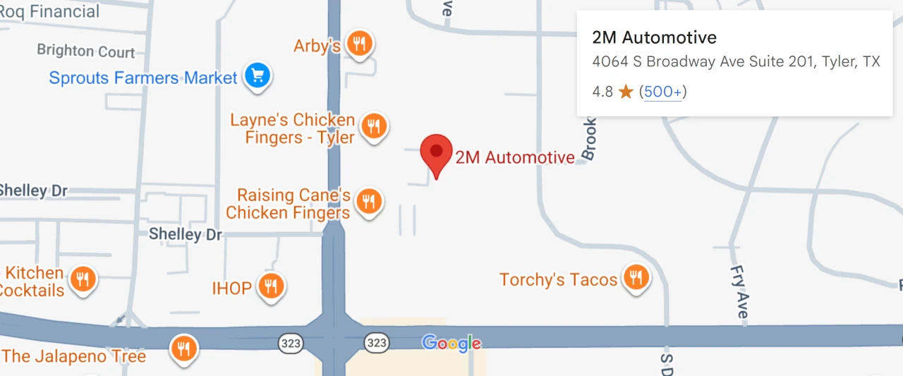 Map to 2M Automotive's Primary Location